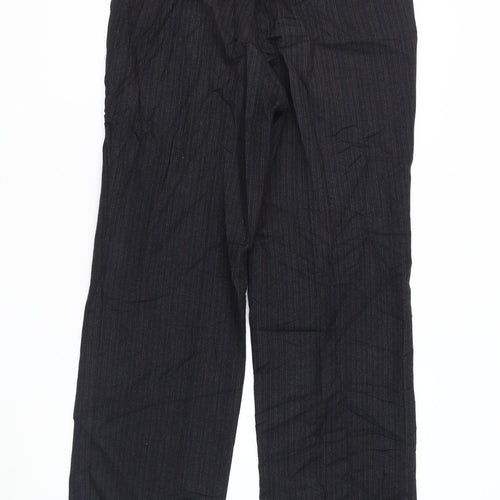 The Label Men's Pinstripe Trousers 32W Black