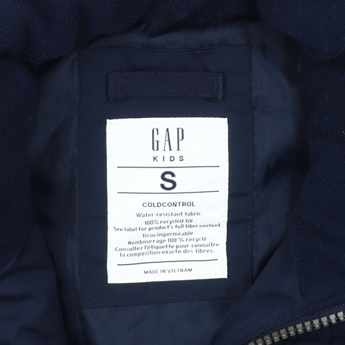 GAP Boys Blue Puffer Jacket S Winter Water Resistant