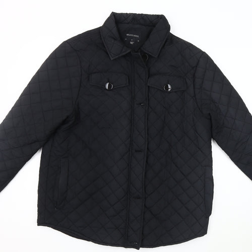 Brave Soul Women's Black Quilted Jacket Size 12