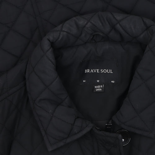 Brave Soul Women's Black Quilted Jacket Size 12