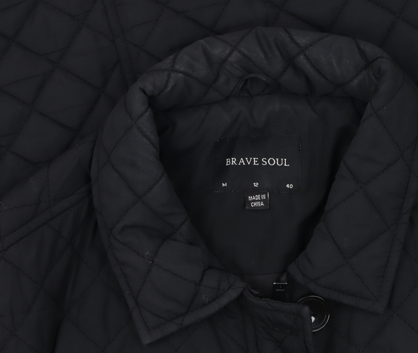 Brave Soul Women's Black Quilted Jacket Size 12