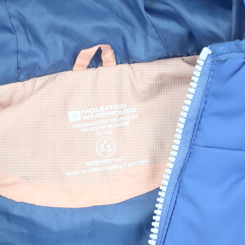 Mountain Warehouse Girls Blue Puffer Jacket 13 Years