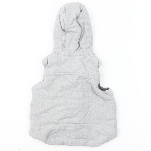 Baby Gap Grey Duffle Coat Unisex 12-18 Months with Hood