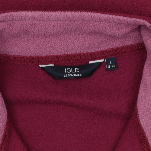 ISLE Essentials Women's Red Fleece Waistcoat Size L