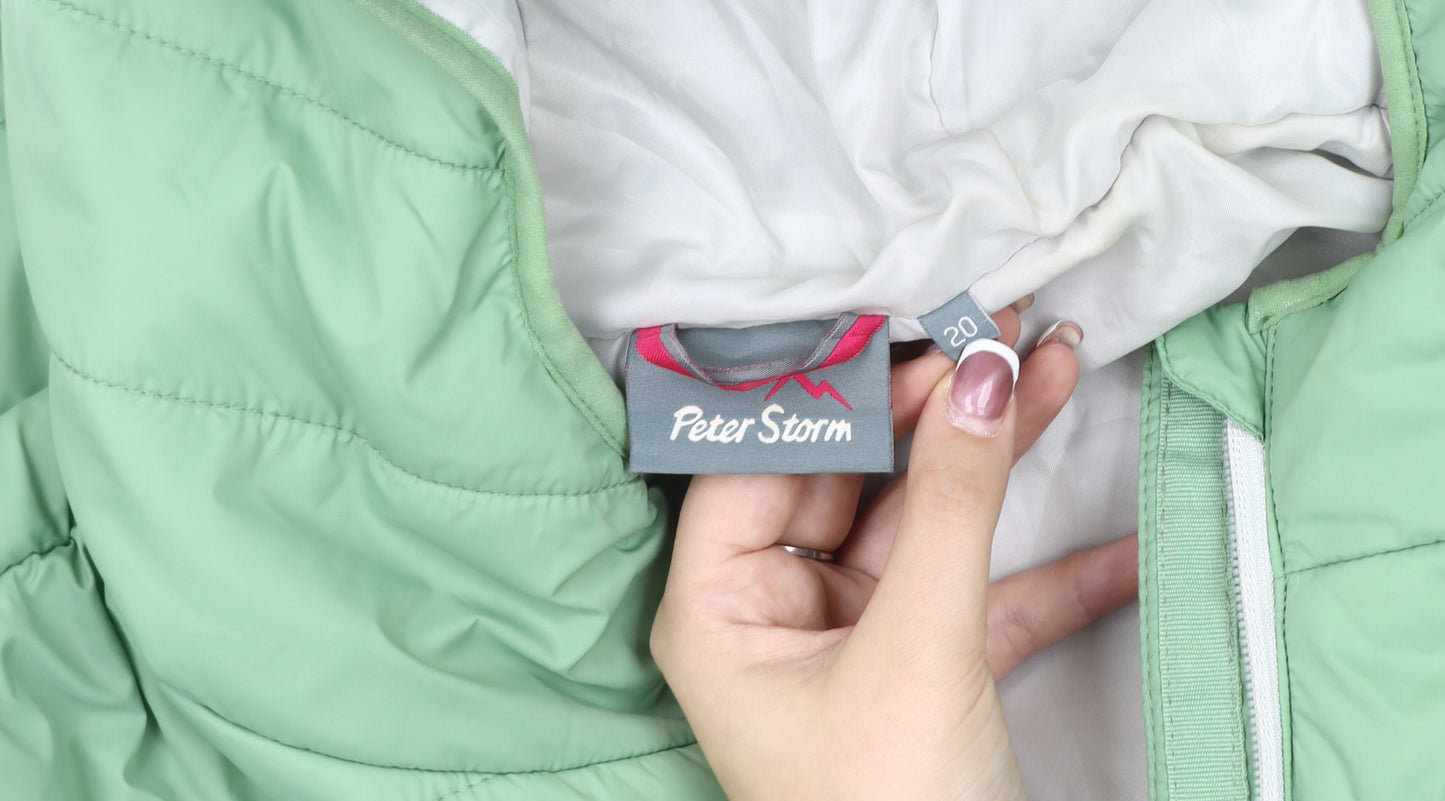 Peter Storm Women's Green Puffer Jacket Size 20