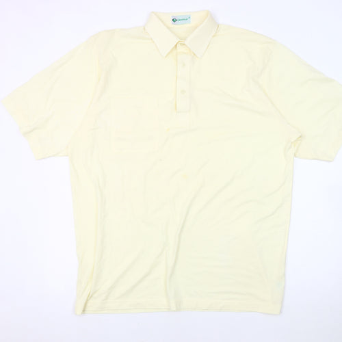 Glenmuir Men's Ivory Short Sleeve Polo XL