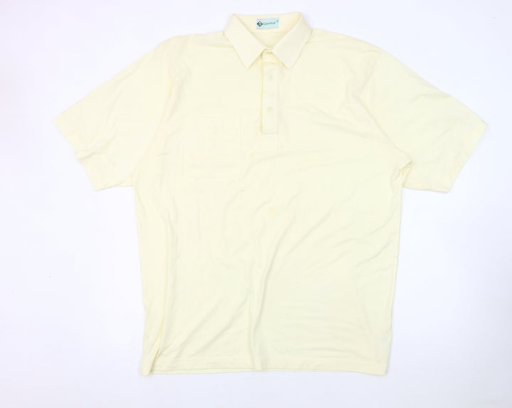 Glenmuir Men's Ivory Short Sleeve Polo XL