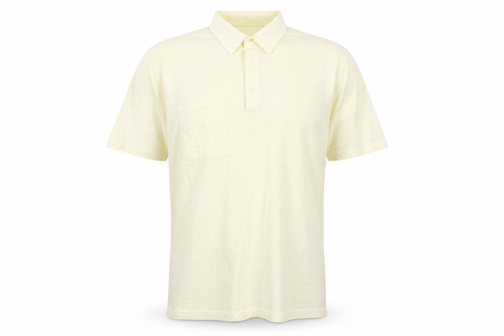 Front view of Glenmuir Men's Ivory Short Sleeve Polo XL