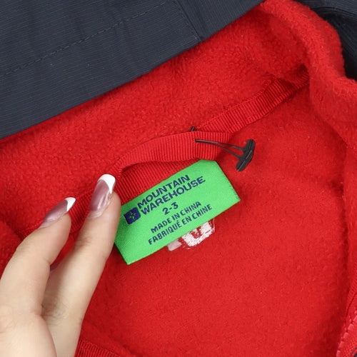 Mountain Warehouse Boys Red & Black Hooded Jacket 2-3 Years