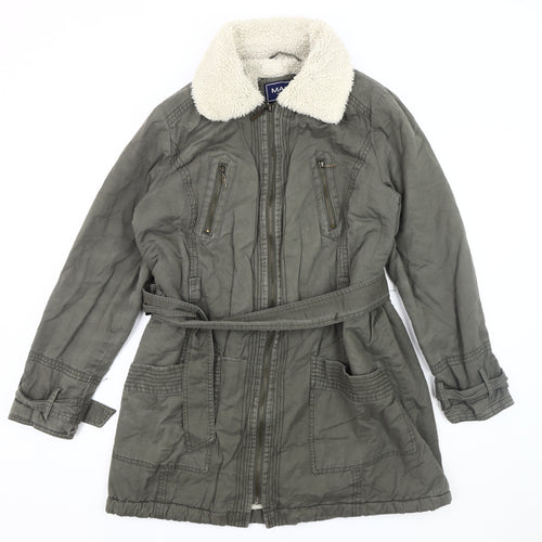 Maine New England Women's Grey Parka Coat Size 14