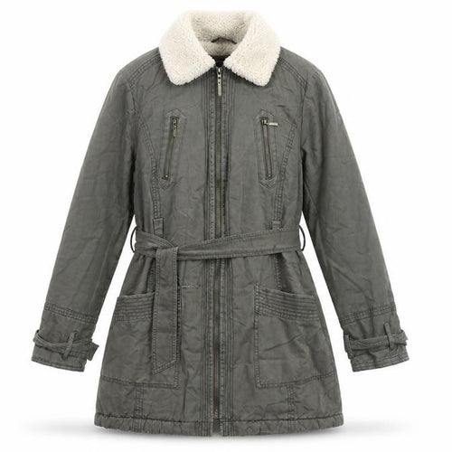 Maine New England Women's Grey Parka Coat Size 14