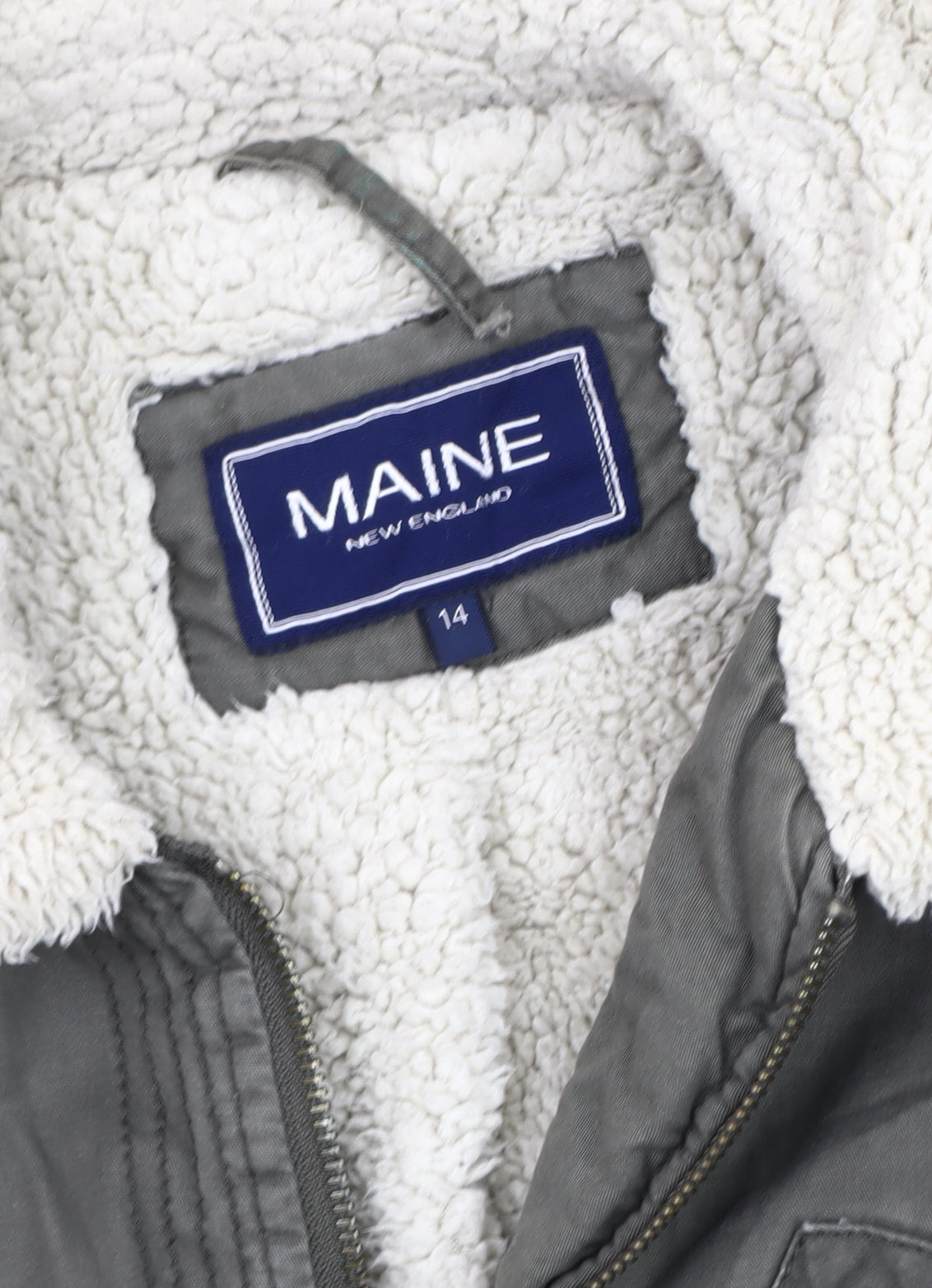 Maine New England Women's Grey Parka Coat Size 14