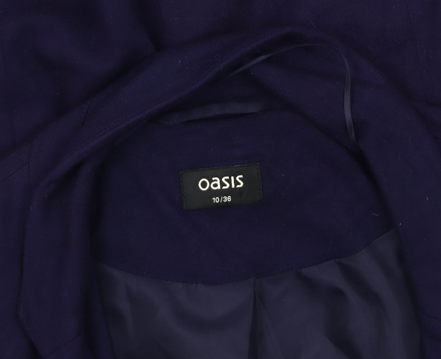 Oasis Women's Blue Blazer, Size 10, Notch Lapel