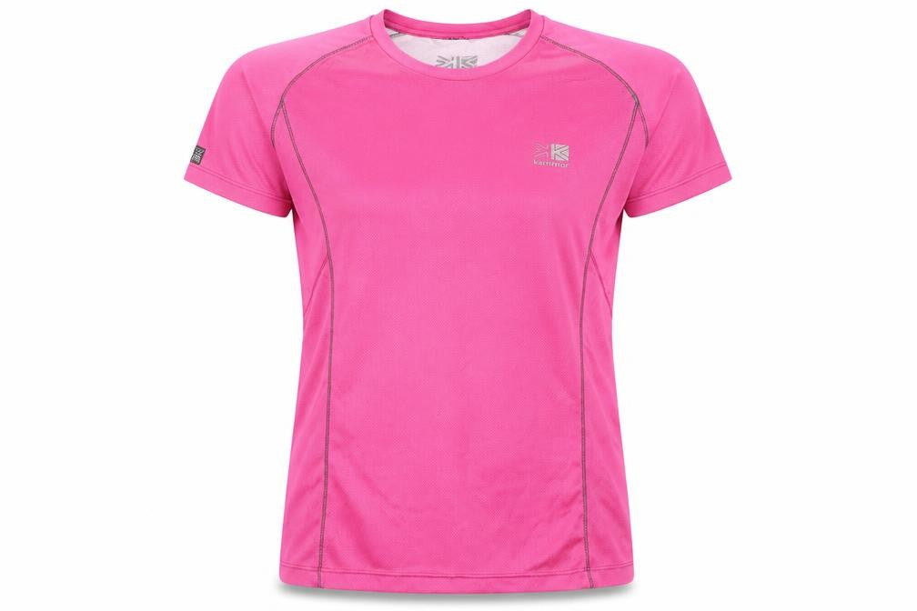 Front view of Karrimor Women's Pink Short Sleeve Top, size 8