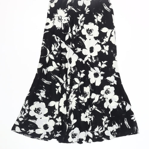Emma Blake Women's Black Floral Flare Skirt Size 10
