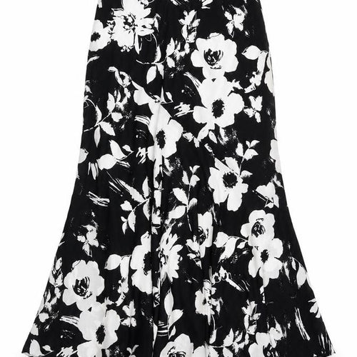 Emma Blake Women's Black Floral Flare Skirt Size 10