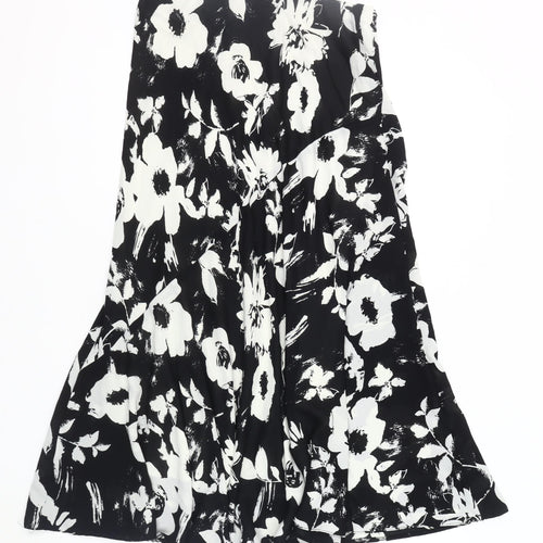 Emma Blake Women's Black Floral Flare Skirt Size 10