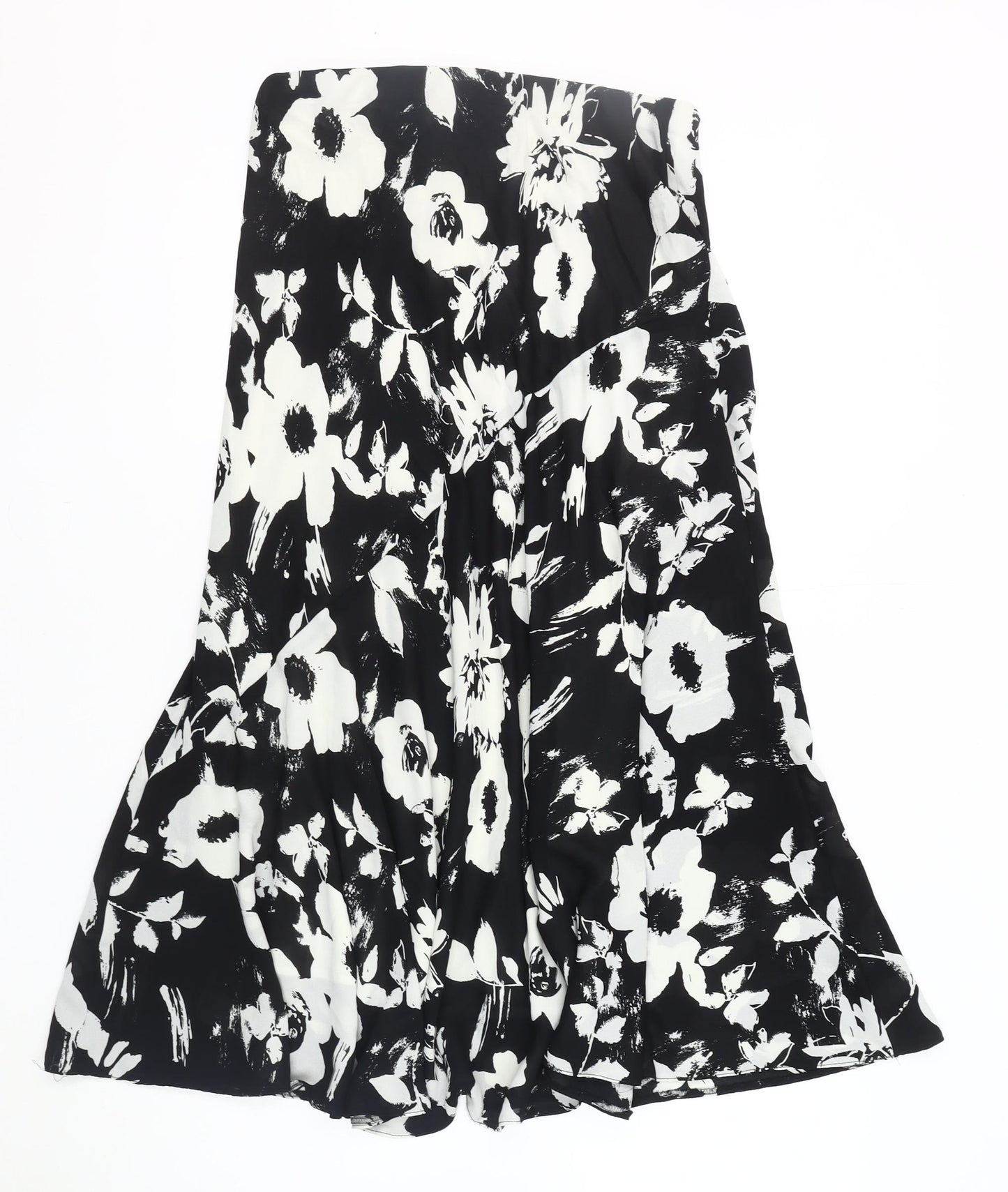 Emma Blake Women's Black Floral Flare Skirt Size 10