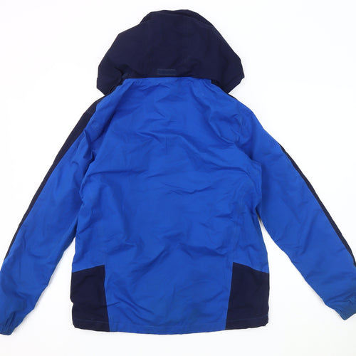 Peter Storm Boys Blue Colourblock Rain Coat 13 Years Hooded