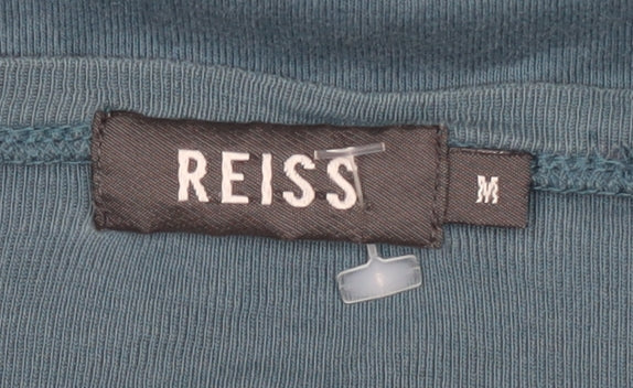 Reiss Men's Blue Long Sleeve Cotton T-Shirt M