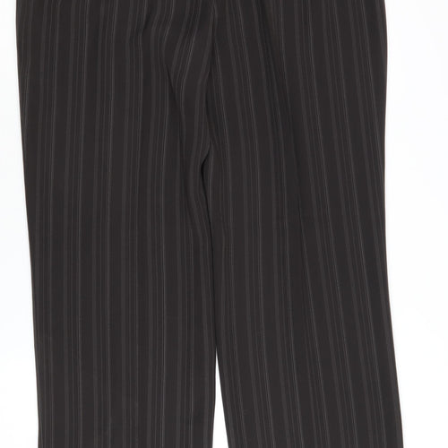 Gerry Weber Women's Black Striped Trousers Size 18