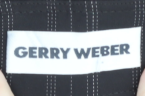 Gerry Weber Women's Black Striped Trousers Size 18