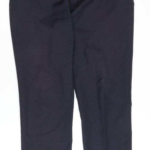 Charles Tyrwhitt Men's Blue Wool Slim Fit Trousers