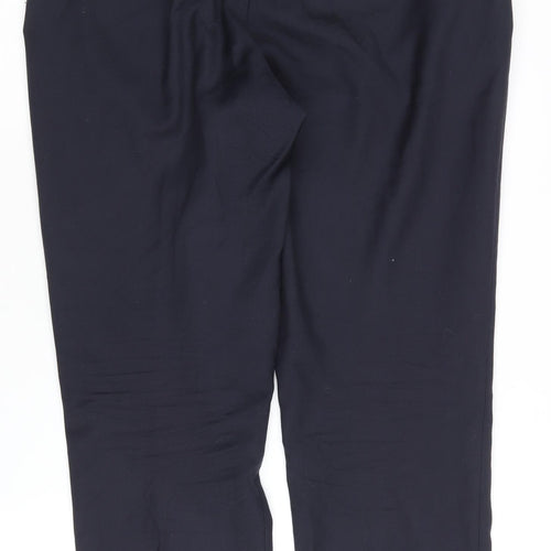 Charles Tyrwhitt Men's Blue Wool Slim Fit Trousers