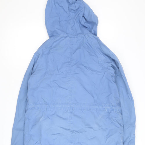 Next Women's Blue Hooded Jacket Size 12 Casual Mid-Length