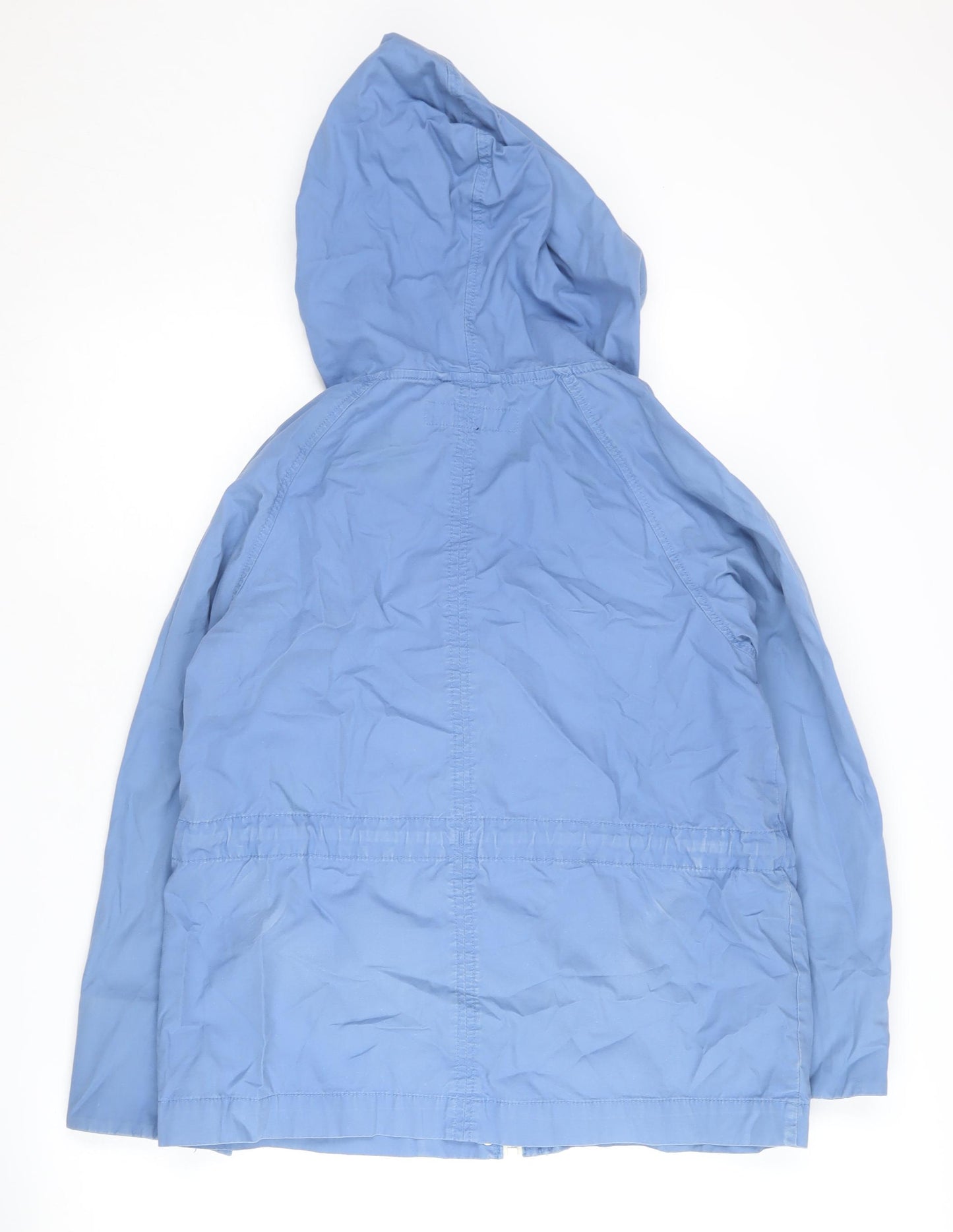 Next Women's Blue Hooded Jacket Size 12 Casual Mid-Length
