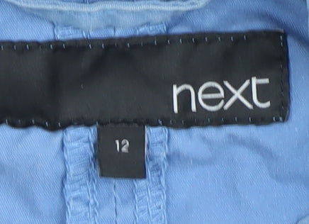 Next Women's Blue Hooded Jacket Size 12 Casual Mid-Length