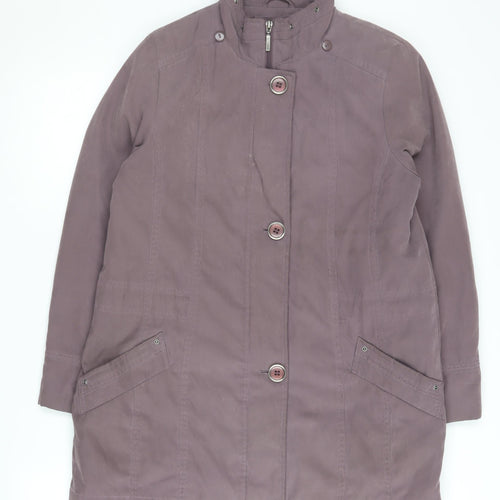 Bm Women's Purple Long Coat - Size S, Casual