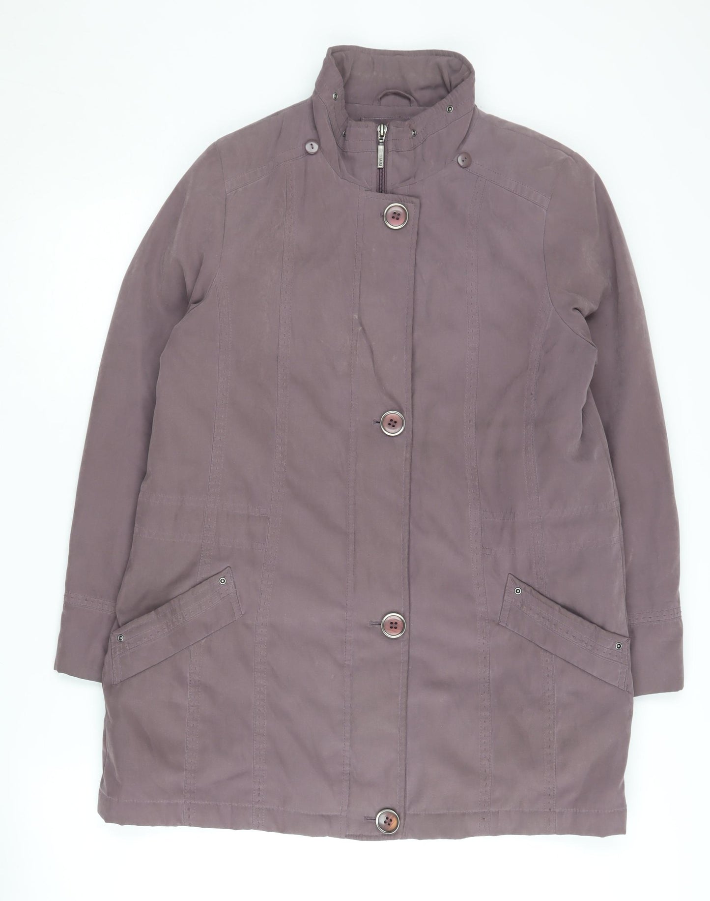 Bm Women's Purple Long Coat - Size S, Casual
