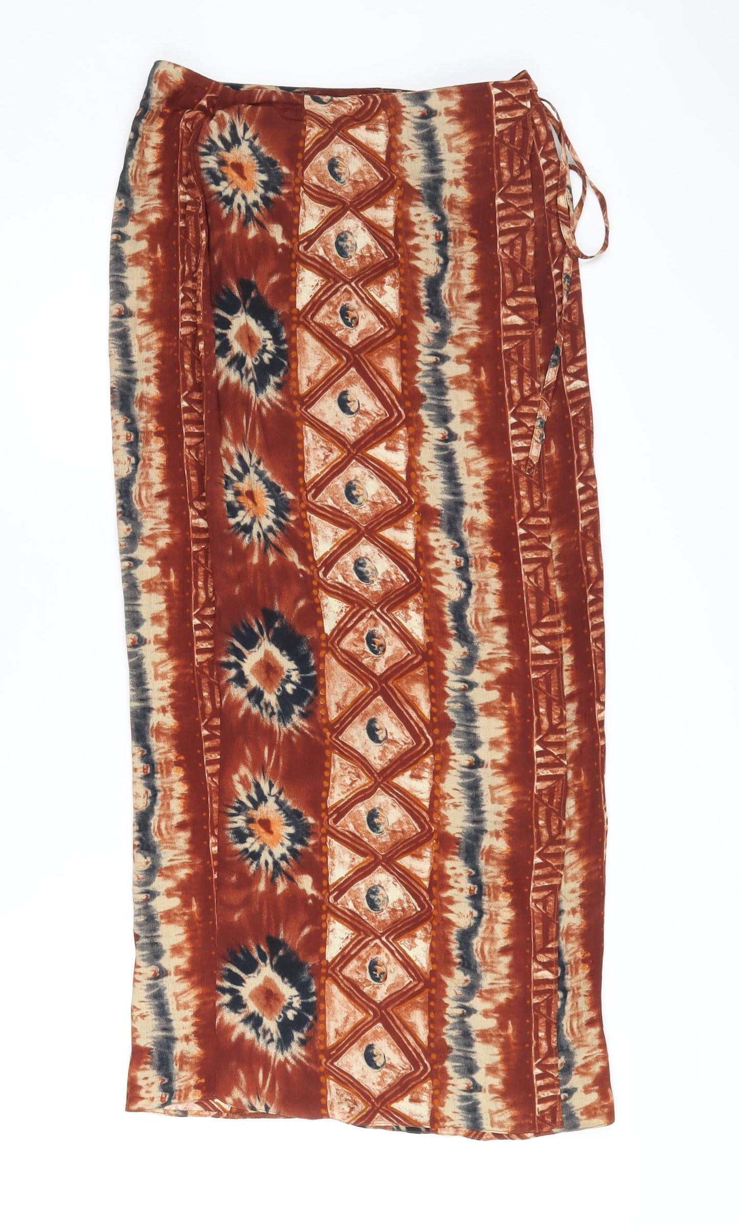 Wallis Women's Multicoloured Geometric Wrap Midi Skirt