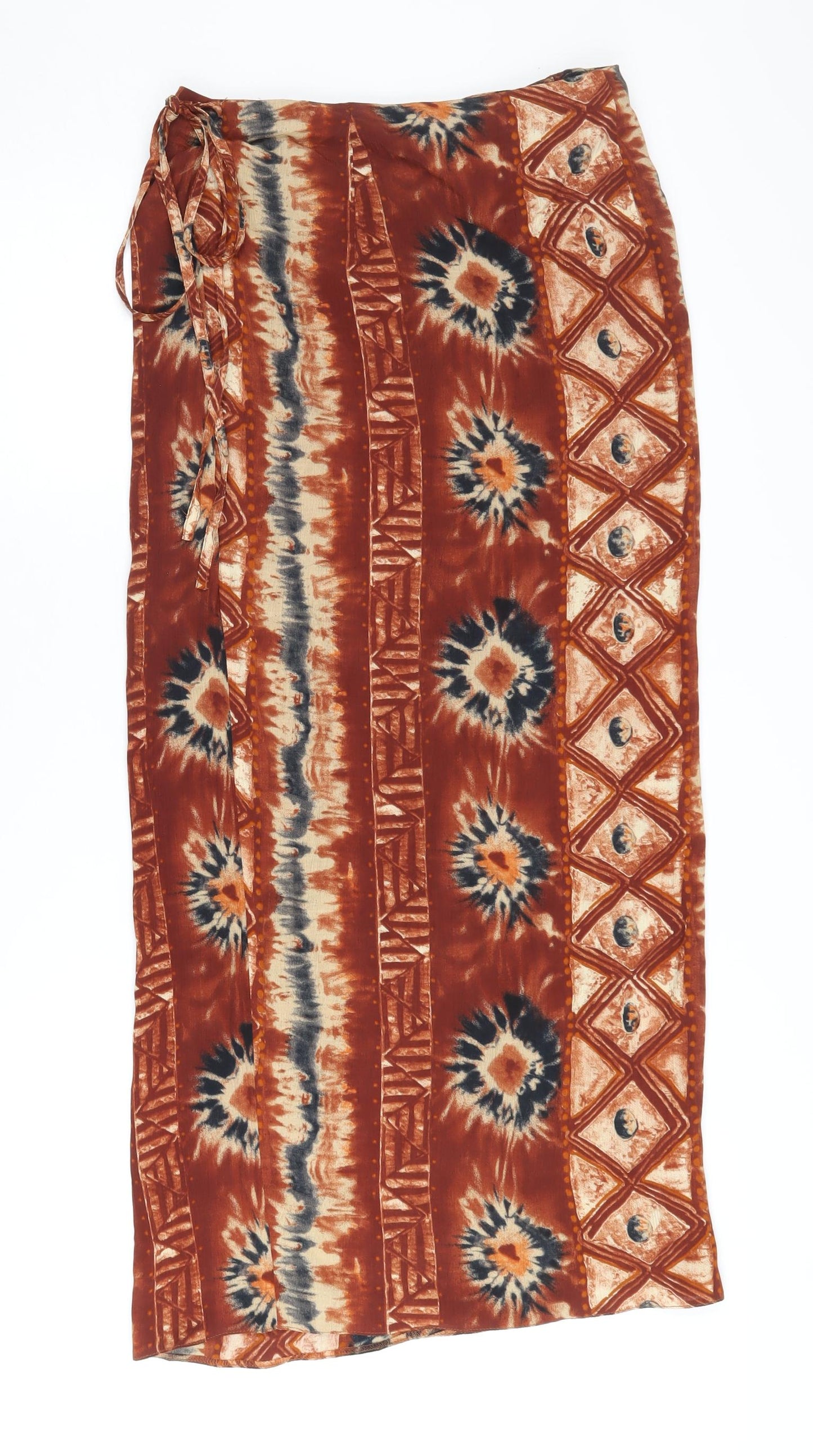 Wallis Women's Multicoloured Geometric Wrap Midi Skirt