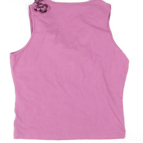 Next Women's Pink V-Neck Sleeveless Tank Top