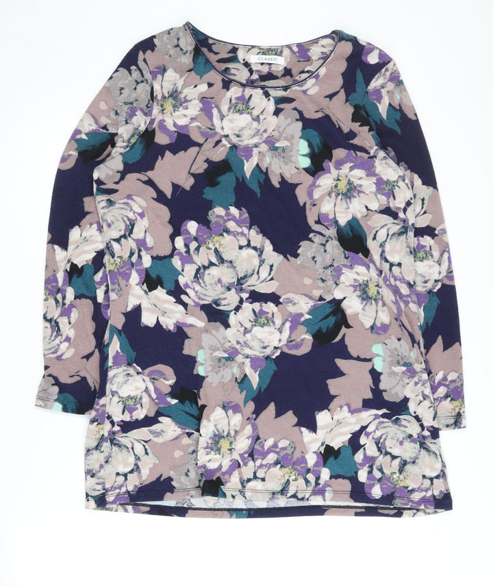 Marks and Spencer Women's Multicoloured Floral Pullover, Size 16