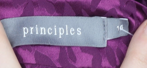 Principles Women's Purple Animal Print Halter Blouse