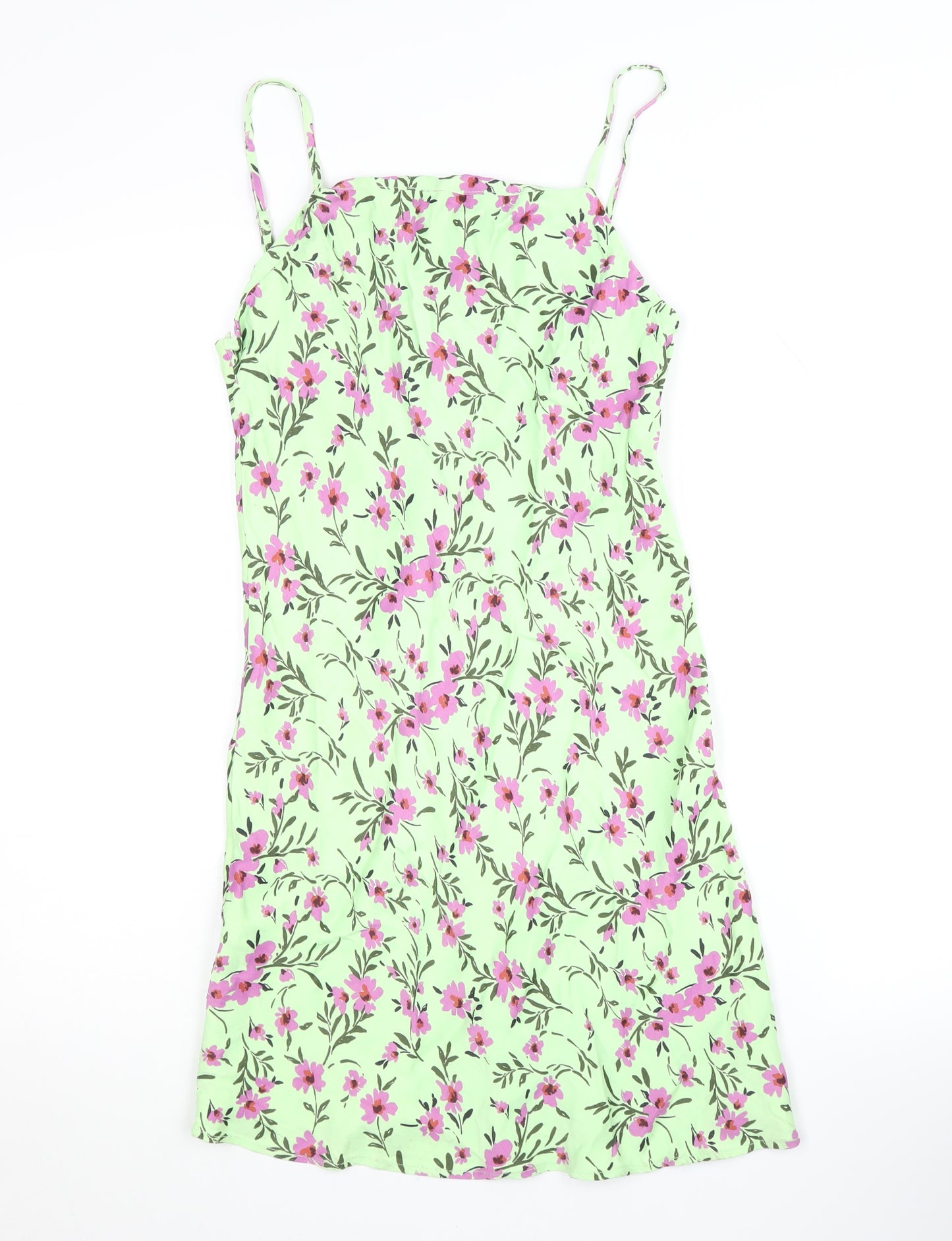 Zara Women's Multicoloured Floral Slip Dress, Size 8