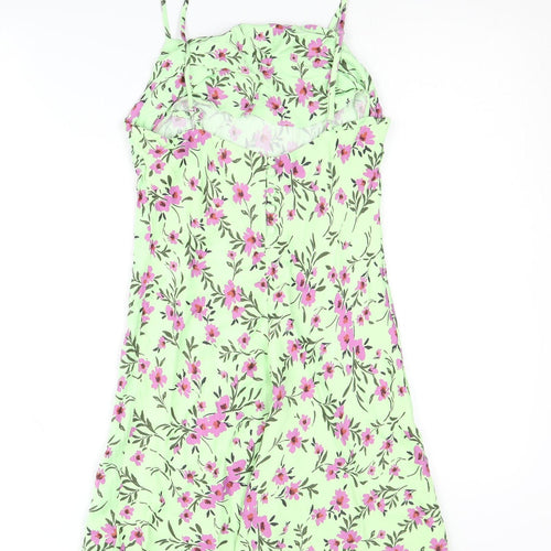 Zara Women's Multicoloured Floral Slip Dress, Size 8
