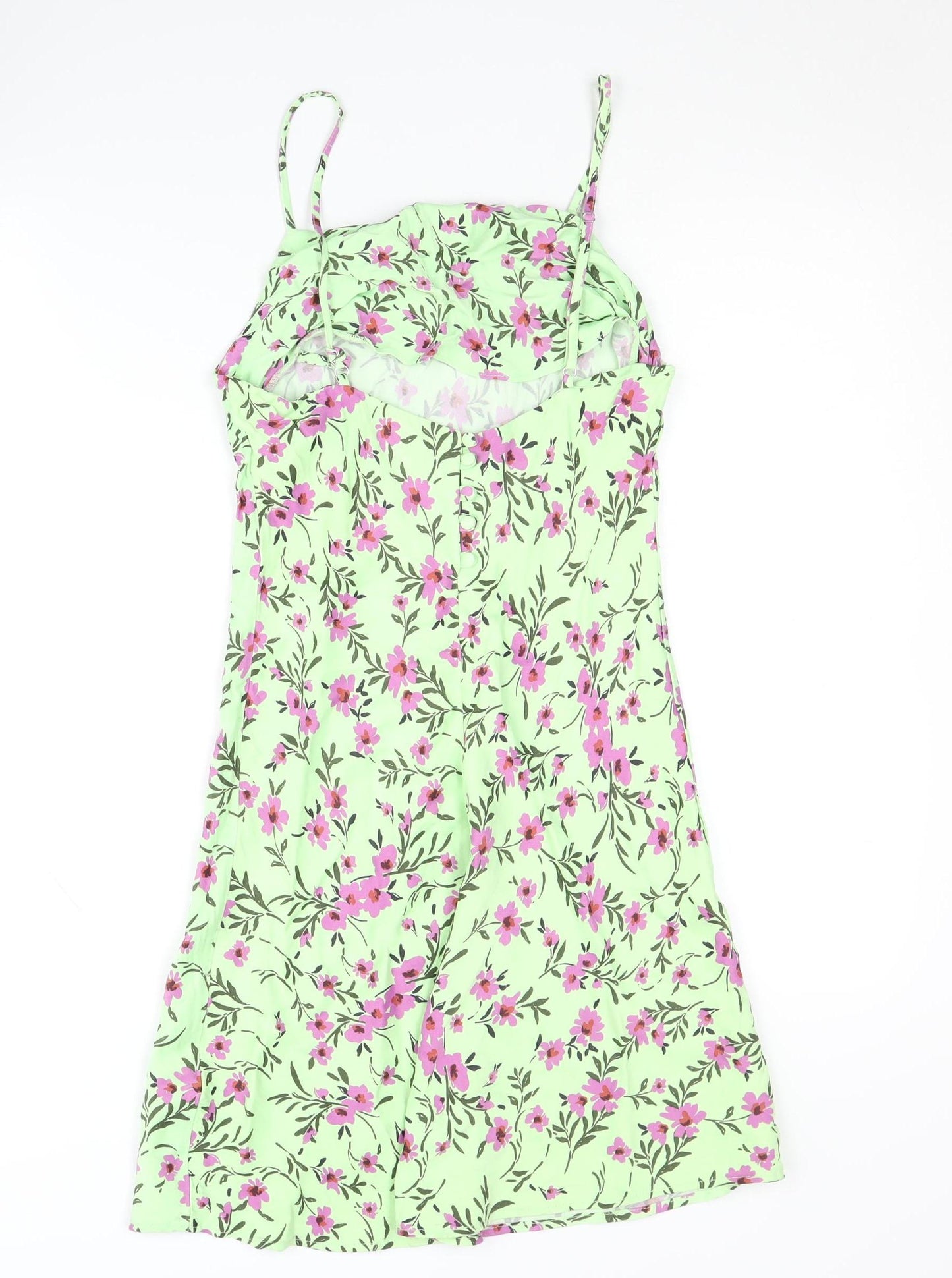 Zara Women's Multicoloured Floral Slip Dress, Size 8