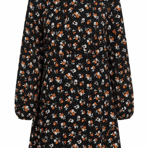 New Look Women's Black Floral A-Line Dress Size 12