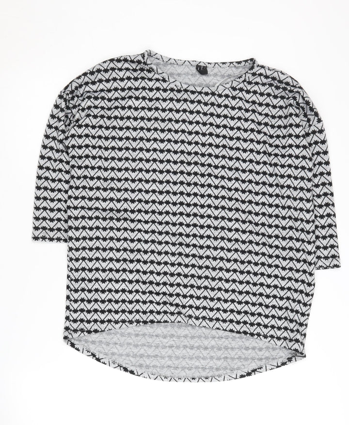Vero Moda Women's Black Geometric Pullover Jumper M