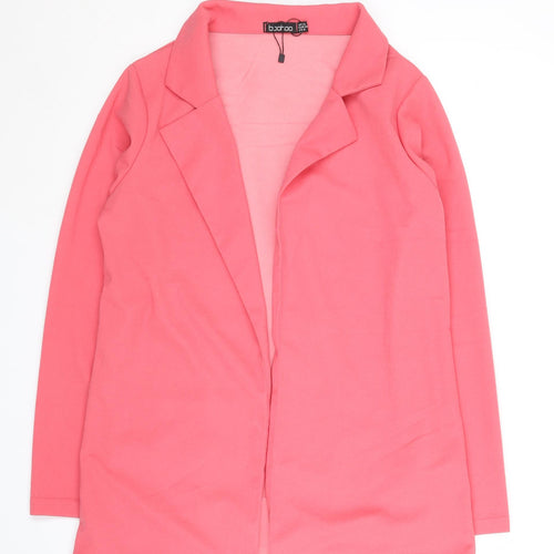 Boohoo Women's Pink Blazer Size 12 Notch Lapel