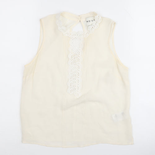 Reiss Women's Ivory Silk Blouse Size 8 Lined