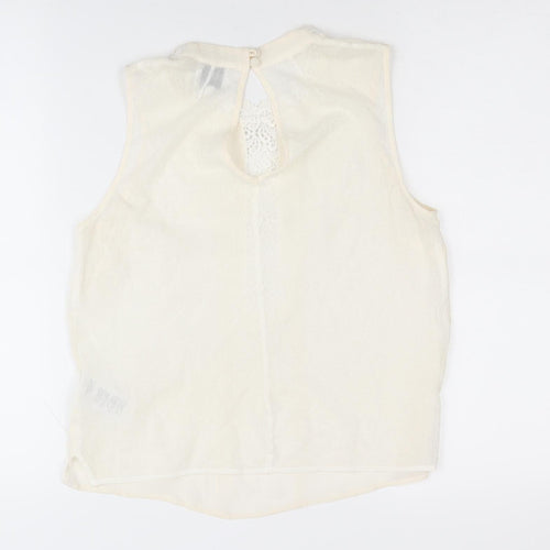 Reiss Women's Ivory Silk Blouse Size 8 Lined