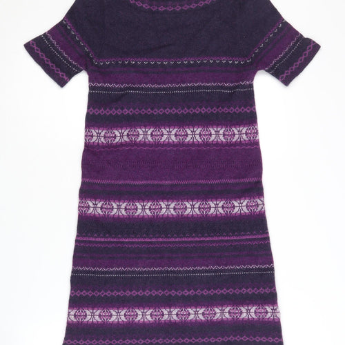 Marks and Spencer Purple Fair Isle Women's Dress Size 8