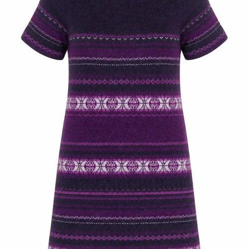 Marks and Spencer Purple Fair Isle Women's Dress Size 8