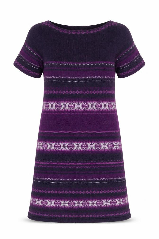 Marks and Spencer Purple Fair Isle Women's Dress Size 8