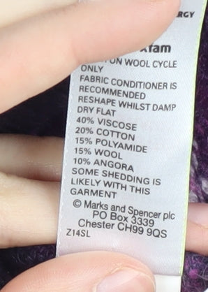 Marks and Spencer Purple Fair Isle Women's Dress Size 8